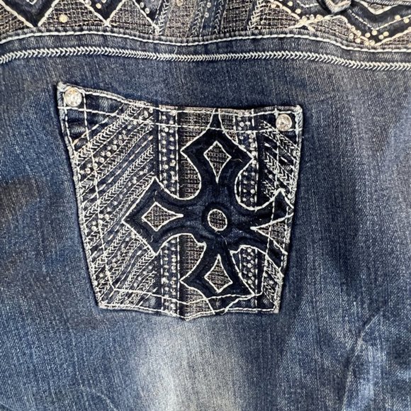 Revolt Bootcut Jeans Womens Plus 22W Blue Denim Plus Size - Picture 3 of 5